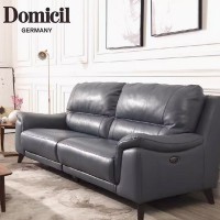 Domicil歐式真皮功能三人位沙發皮藝現代小戶型組合DM-11075-W1